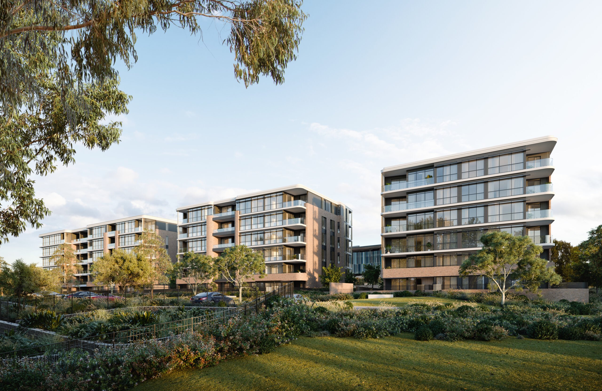 Streetscape view of the Residences, Wahroonga estate